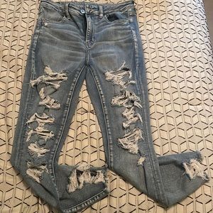 American Eagle ripped skinny jeans